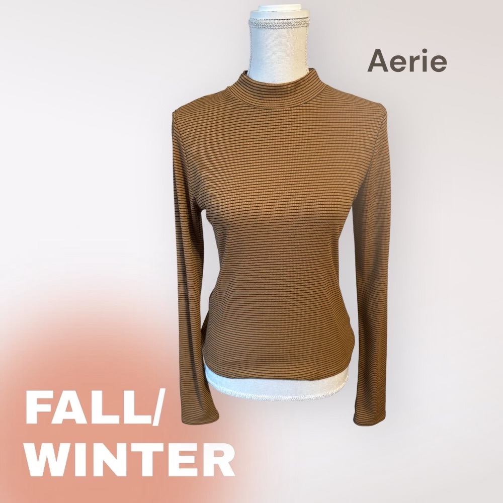 * AERIE by AMERICAN EAGLE SERIOUSLY SOFT MOCK T-NECK LARGE
